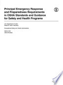 Principal emergency response and preparedness requirements in OSHA standards and guidance for safety and health programs