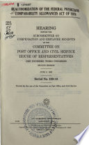 Reauthorization of the Federal Physicians Comparability Allowances Act of 1978 : hearing before the Subcommittee on Compensation and Employee Benefits of the Committee on Post Office and Civil Service, House of Representatives, One Hundred Third Congress, second session, June 9, 1993