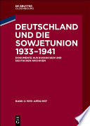 Deutschland und die Sowjetunion 1933-1941 : Dokumente aus russischen und deutschen Archiven