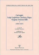 Carteggio Luigi Guglielmo Cambray Digny, Virginia Tolomei Biffi /