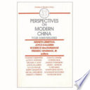 Perspectives on modern China : four anniversaries /