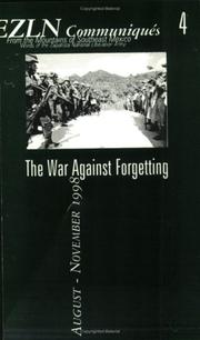 The war against forgetting : August 28, 1998 to November 4, 1998