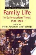 Family life in early modern times 1500-1789 /
