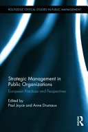 Strategic management in public organizations : European practices and perspectives /