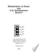 Department of State and U.S. Information Agency : accompanying report of the National Performance Review /