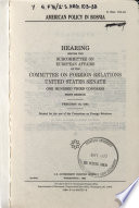 American policy in Bosnia : hearing before the Subcommittee on European Affairs of the Committee on Foreign Relations, United States Senate, One Hundred Third Congress, first session, February 18, 1993