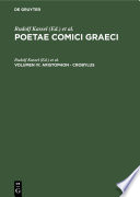 Poetae comici Graeci (PCG) testimonia et fragmenta apud scriptores servata /