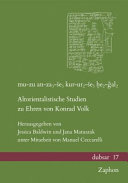 Mu-zu an-za3-še3 kur-ur2-še3 ḫe2-g̃al2 : altorientalistische Studien zu Ehren von Konrad Volk /