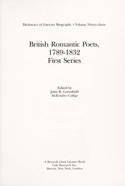 British romantic poets, 1789-1832