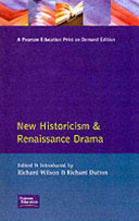 New historicism and renaissance drama /
