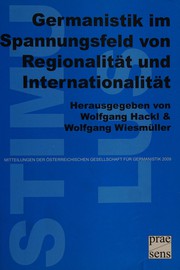 Germanistik im Spannungsfeld von Regionalita��t und Internationalita��t /