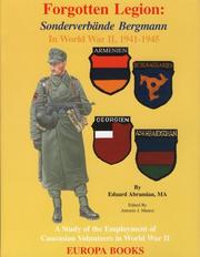 Forgotten legion : Sonderverbünde Bergmann in World War II, 1941-1945 /