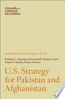 U.S. strategy for Pakistan and Afghanistan /