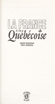 La France à la québécoise /