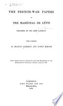 The French-war papers of the Mare��chal de Le��vis /