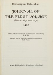 Journal of the first voyage, 1492 = Diario del primer viaje, 1492 /