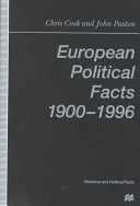 European political facts, 1900-1996 /