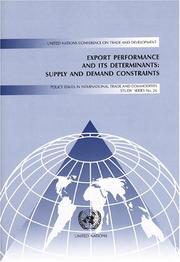 Export performance and its determinants : supply and demand constraints /