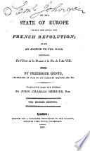 On the state of Europe before and after the French Revolution, being an answer to L'état de la France à la fin de l'an VIII. /