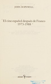 El cine espa�nol despu�es de Franco, 1973-1988 /