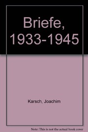 Briefe : 1933-1945 /