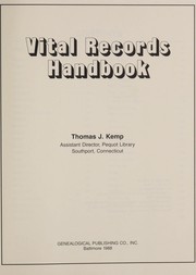 Vital records handbook /