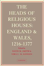 The heads of religious houses, England and Wales,