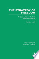 The strategy of freedom : an open letter to students, especially American /