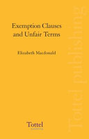 Exemption clauses and unfair terms /