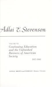 The papers of Adlai E. Stevenson /
